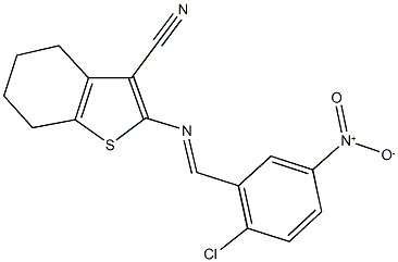 306746-07-6 2-({2-chloro-5-nitrobenzylidene}amino)-4,5,6,7-tetrahydro-1-benzothiophene-3-carbonitrile