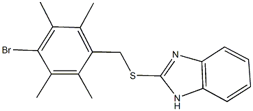 2-[(4-bromo-2,3,5,6-tetramethylbenzyl)sulfanyl]-1H-benzimidazole,306746-16-7,结构式