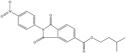 isopentyl 2-{4-nitrophenyl}-1,3-dioxo-5-isoindolinecarboxylate 化学構造式