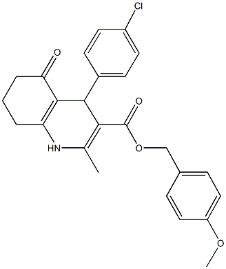 306749-94-0 4-methoxybenzyl 4-(4-chlorophenyl)-2-methyl-5-oxo-1,4,5,6,7,8-hexahydro-3-quinolinecarboxylate