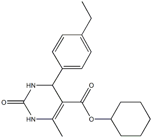 306753-46-8 cyclohexyl 4-(4-ethylphenyl)-6-methyl-2-oxo-1,2,3,4-tetrahydro-5-pyrimidinecarboxylate