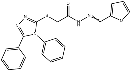 2-[(4,5-diphenyl-4H-1,2,4-triazol-3-yl)sulfanyl]-N'-(2-furylmethylene)acetohydrazide Structure