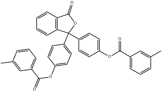4-(1-{4-[(3-methylbenzoyl)oxy]phenyl}-3-oxo-1,3-dihydro-2-benzofuran-1-yl)phenyl 3-methylbenzoate 结构式