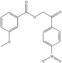 2-{4-nitrophenyl}-2-oxoethyl 3-methoxybenzoate Structure