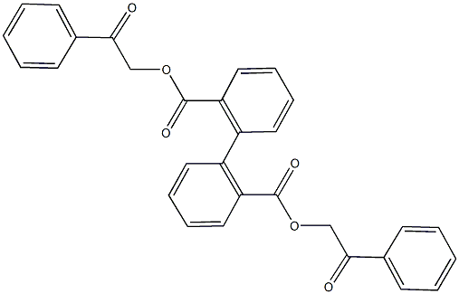 bis(2-oxo-2-phenylethyl) [1,1'-biphenyl]-2,2'-dicarboxylate Struktur