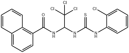 N-(2,2,2-trichloro-1-{[(2-chloroanilino)carbothioyl]amino}ethyl)-1-naphthamide,306764-59-0,结构式