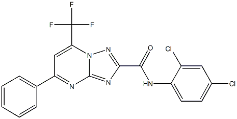 N-(2,4-dichlorophenyl)-5-phenyl-7-(trifluoromethyl)[1,2,4]triazolo[1,5-a]pyrimidine-2-carboxamide Structure