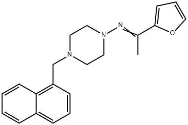 N-[1-(2-furyl)ethylidene]-N-[4-(1-naphthylmethyl)-1-piperazinyl]amine Struktur
