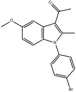 1-[1-(4-bromophenyl)-5-methoxy-2-methyl-1H-indol-3-yl]ethanone 结构式