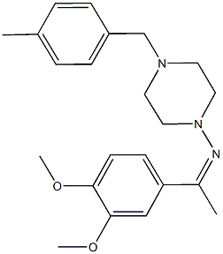 N-[1-(3,4-dimethoxyphenyl)ethylidene]-N-[4-(4-methylbenzyl)-1-piperazinyl]amine Structure