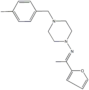N-[1-(2-furyl)ethylidene]-N-[4-(4-methylbenzyl)-1-piperazinyl]amine Struktur