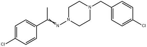 N-[4-(4-chlorobenzyl)-1-piperazinyl]-N-[1-(4-chlorophenyl)ethylidene]amine Struktur