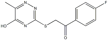 1-(4-fluorophenyl)-2-[(5-hydroxy-6-methyl-1,2,4-triazin-3-yl)sulfanyl]ethanone Structure
