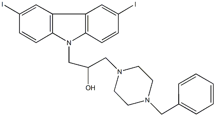 1-(4-benzyl-1-piperazinyl)-3-(3,6-diiodo-9H-carbazol-9-yl)-2-propanol|