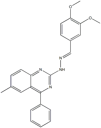 3,4-dimethoxybenzaldehyde (6-methyl-4-phenyl-2-quinazolinyl)hydrazone|