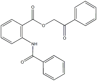 2-oxo-2-phenylethyl 2-(benzoylamino)benzoate Struktur