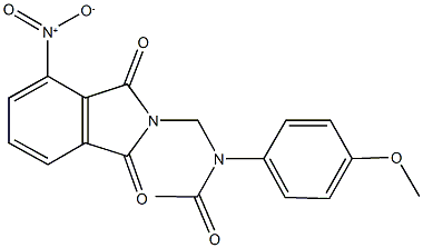 N-({4-nitro-1,3-dioxo-1,3-dihydro-2H-isoindol-2-yl}methyl)-N-(4-methoxyphenyl)acetamide Structure