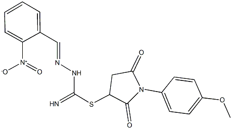307331-26-6 1-(4-methoxyphenyl)-2,5-dioxo-3-pyrrolidinyl 2-{2-nitrobenzylidene}hydrazinecarbimidothioate