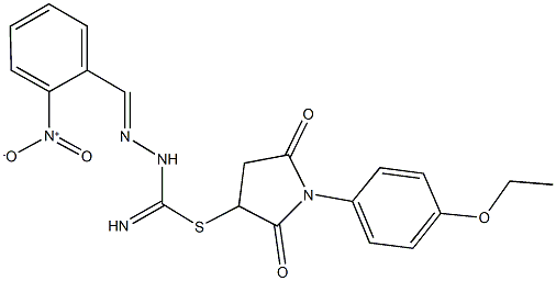 307331-28-8 1-(4-ethoxyphenyl)-2,5-dioxo-3-pyrrolidinyl 2-{2-nitrobenzylidene}hydrazinecarbimidothioate