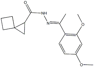 N'-[1-(2,4-dimethoxyphenyl)ethylidene]spiro[2.3]hexane-1-carbohydrazide|