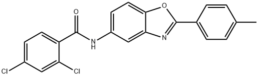 2,4-dichloro-N-[2-(4-methylphenyl)-1,3-benzoxazol-5-yl]benzamide Structure