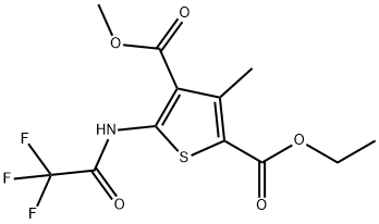 2-ethyl 4-methyl 3-methyl-5-[(trifluoroacetyl)amino]-2,4-thiophenedicarboxylate,307338-82-5,结构式