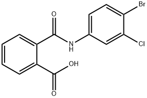 2-[(4-bromo-3-chloroanilino)carbonyl]benzoic acid 结构式