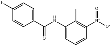 4-fluoro-N-{3-nitro-2-methylphenyl}benzamide 结构式