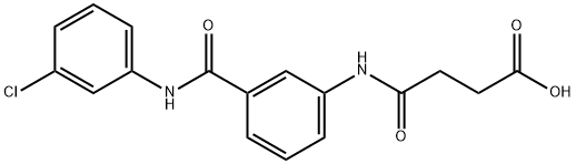 4-{3-[(3-chloroanilino)carbonyl]anilino}-4-oxobutanoic acid 结构式