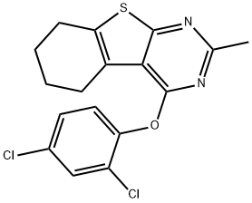 4-(2,4-dichlorophenoxy)-2-methyl-5,6,7,8-tetrahydro[1]benzothieno[2,3-d]pyrimidine Structure