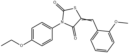 3-(4-ethoxyphenyl)-5-(2-methoxybenzylidene)-1,3-thiazolidine-2,4-dione Structure