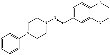 N-[1-(3,4-dimethoxyphenyl)ethylidene]-N-(4-phenyl-1-piperazinyl)amine Structure
