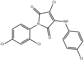 3-chloro-4-(4-chloroanilino)-1-(2,4-dichlorophenyl)-1H-pyrrole-2,5-dione,307506-84-9,结构式