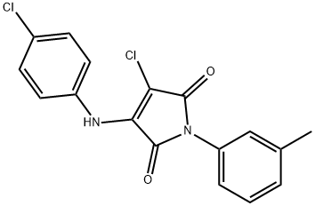 3-chloro-4-(4-chloroanilino)-1-(3-methylphenyl)-1H-pyrrole-2,5-dione Structure