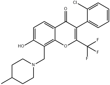 307507-19-3 3-(2-chlorophenyl)-7-hydroxy-8-[(4-methyl-1-piperidinyl)methyl]-2-(trifluoromethyl)-4H-chromen-4-one