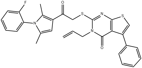 307511-57-5 3-allyl-2-({2-[1-(2-fluorophenyl)-2,5-dimethyl-1H-pyrrol-3-yl]-2-oxoethyl}sulfanyl)-5-phenylthieno[2,3-d]pyrimidin-4(3H)-one