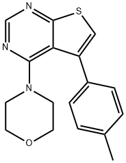 5-(4-methylphenyl)-4-(4-morpholinyl)thieno[2,3-d]pyrimidine Structure