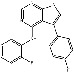 N-(2-fluorophenyl)-5-(4-fluorophenyl)thieno[2,3-d]pyrimidin-4-amine Struktur