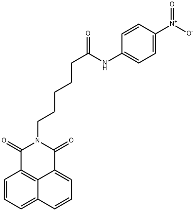 6-(1,3-dioxo-1H-benzo[de]isoquinolin-2(3H)-yl)-N-{4-nitrophenyl}hexanamide 化学構造式