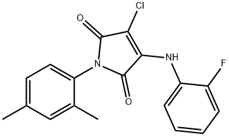 3-chloro-1-(2,4-dimethylphenyl)-4-(2-fluoroanilino)-1H-pyrrole-2,5-dione|