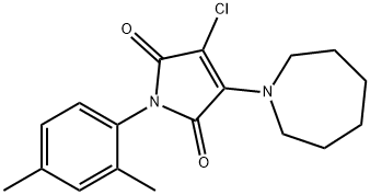 3-(1-azepanyl)-4-chloro-1-(2,4-dimethylphenyl)-1H-pyrrole-2,5-dione Struktur