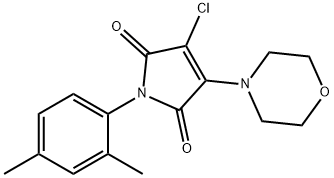 3-chloro-1-(2,4-dimethylphenyl)-4-(4-morpholinyl)-1H-pyrrole-2,5-dione Struktur