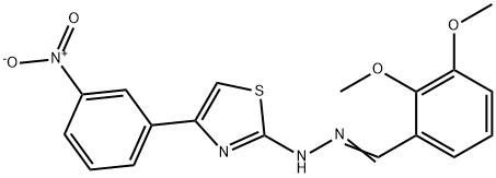 2,3-dimethoxybenzaldehyde (4-{3-nitrophenyl}-1,3-thiazol-2-yl)hydrazone 结构式