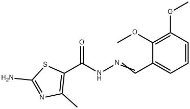 2-amino-N'-(2,3-dimethoxybenzylidene)-4-methyl-1,3-thiazole-5-carbohydrazide Structure