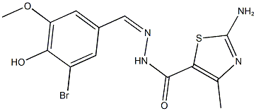 2-amino-N'-(3-bromo-4-hydroxy-5-methoxybenzylidene)-4-methyl-1,3-thiazole-5-carbohydrazide|
