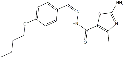 2-amino-N'-(4-butoxybenzylidene)-4-methyl-1,3-thiazole-5-carbohydrazide Structure