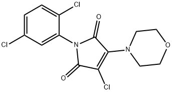 3-chloro-1-(2,5-dichlorophenyl)-4-(4-morpholinyl)-1H-pyrrole-2,5-dione 化学構造式