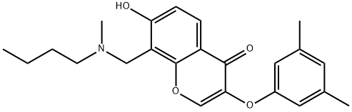 8-{[butyl(methyl)amino]methyl}-3-(3,5-dimethylphenoxy)-7-hydroxy-4H-chromen-4-one,307535-26-8,结构式