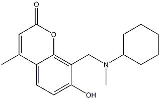 8-{[cyclohexyl(methyl)amino]methyl}-7-hydroxy-4-methyl-2H-chromen-2-one Structure