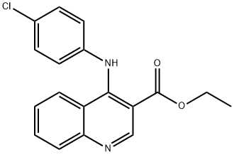 ethyl 4-(4-chloroanilino)-3-quinolinecarboxylate Structure